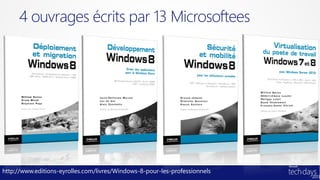 4 ouvrages écrits par 13 Microsoftees




http://www.editions-eyrolles.com/livres/Windows-8-pour-les-professionnels
 