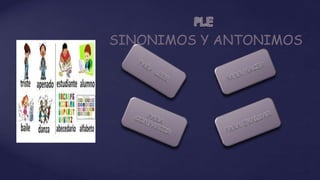 SINONIMOS Y ANTONIMOS
PLE