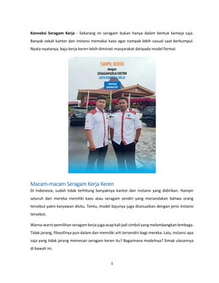 0856-333-0071 Arto Konveksi, Konveksi Seragam Kerja Pati