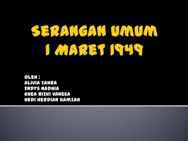 Serangan umum 1 maret 1949 | PPTX