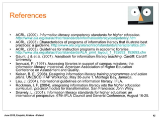 How to Plan and Develop Information Literacy Programmes in Schools | PPT
