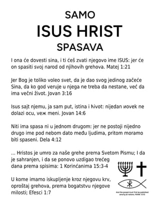 Serbian Latin Gospel Tract - ONLY JESUS CHRIST SAVES.pdf