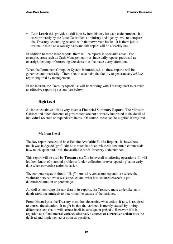 Serbia Road Map For Developing Treasury Functions And