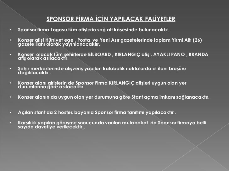 Konser sözleşme örneği Konser sözleşme örneği