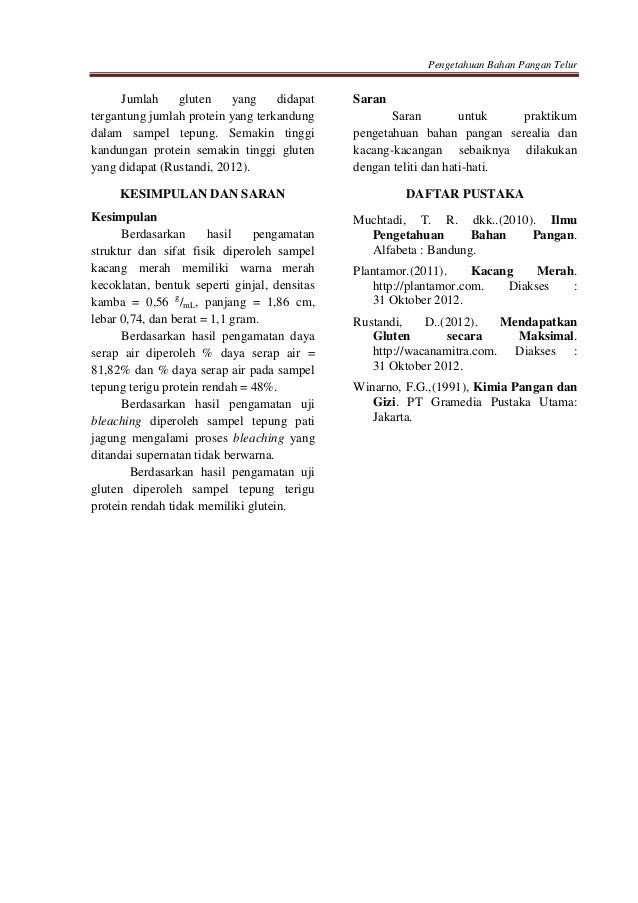 Pengetahuan Bahan Pangan Serealia Dan Kacang Kacangan