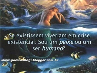 Se existissem viveriam em crise existencial: Sou um  peixe  ou um ser  humano ?   