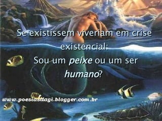 Se existissem viveriam em crise existencial:  Sou um  peixe  ou um ser  humano ?   