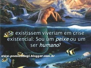 Se existissem viveriam em crise existencial: Sou um  peixe  ou um ser  humano ?   