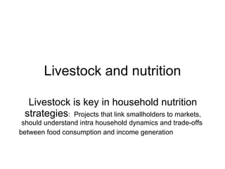 Sustainable livelihoods through livestock farming in East Africa