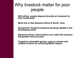 Sustainable livelihoods through livestock farming in East Africa