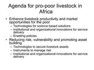 Sustainable livelihoods through livestock farming in East Africa