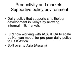 Sustainable livelihoods through livestock farming in East Africa