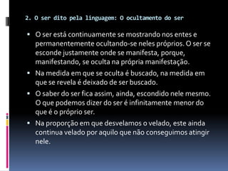 Ser e Linguagem em Heidegger   Lucrecio Sá