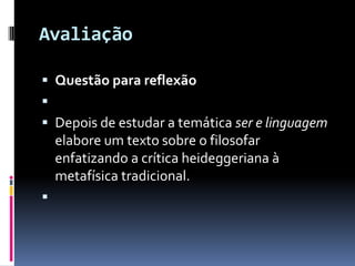 Ser e Linguagem em Heidegger   Lucrecio Sá