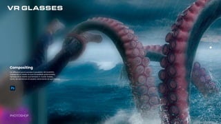 Le affissioni promuovono il prodotto VR GLASSES,
mettendo in risalto la sua incredibile potenzialità:
riprodurre la realtà aumentata in modo fedele,
tanto da sembrare di essere veramente al suo interno.
PHOTOSHOP
Compositing
VR GLASSES
 