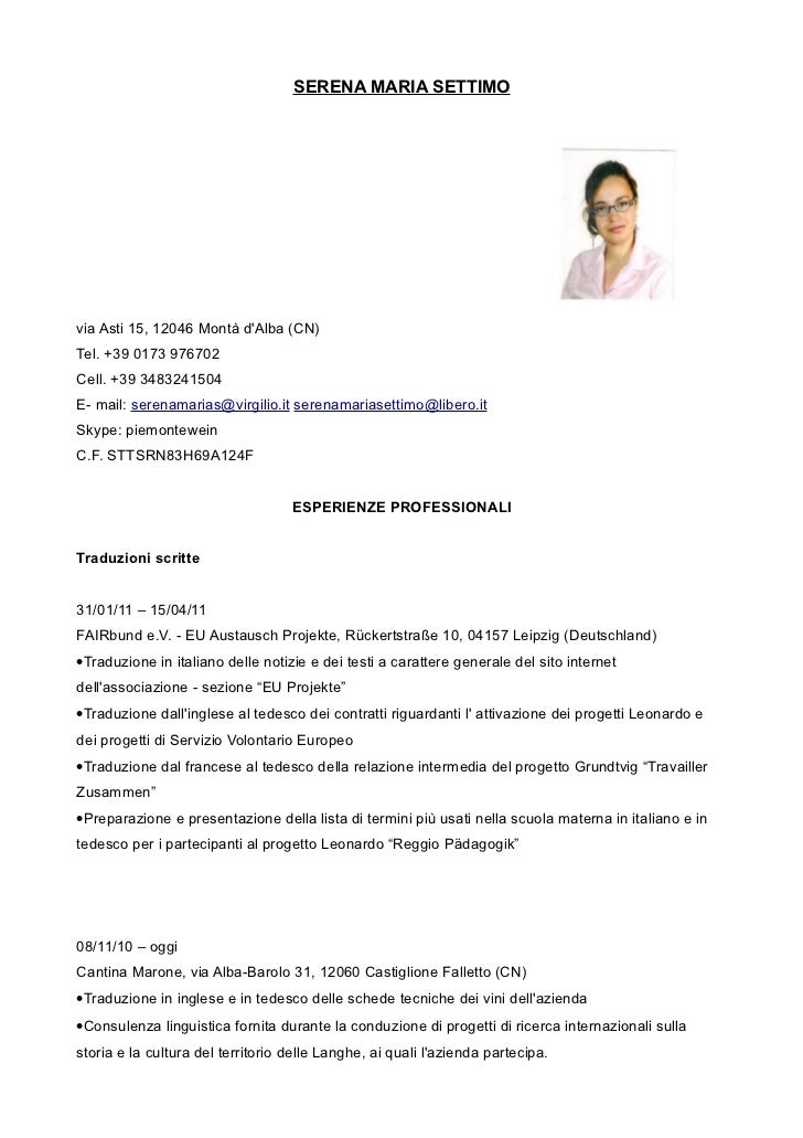 Serena Maria Settimo Traduzioni