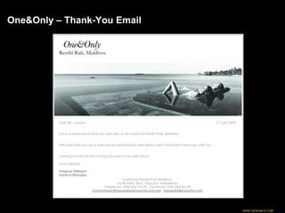 One&Only – Thank-You Email WWW.SERENATA.COM 