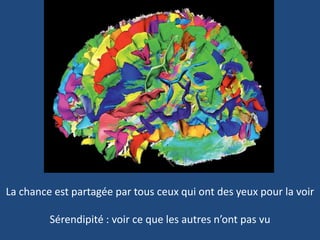 La chance est partagée par tous ceux qui ont des yeux pour la voir
Sérendipité : voir ce que les autres n’ont pas vu
 