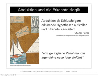 Abduktion und die Erkenntnislogik 
Artwork: http://www.flickr.com/photos/sushipot/ 
Abduktion als Schlussfolgern - 
erklär...