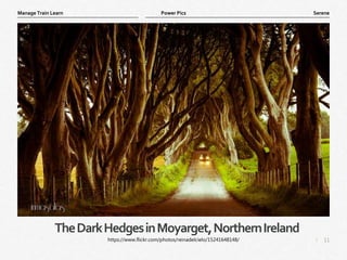 11
|
Serene
Manage Train Learn Power Pics
TheDarkHedgesinMoyarget,NorthernIreland
https://www.flickr.com/photos/reinadelcielo/15241648148/
 