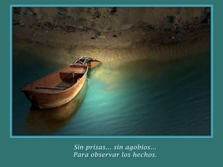 Sin prisas… sin agobios…Para observar los hechos.