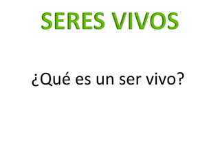 <ul><li>¿Qué es un ser vivo?  </li></ul>