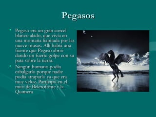 Corcel Blanco Seres mitológicos de grecia | PPT