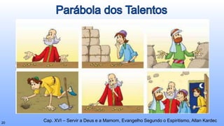 Cap. XVI – Servir a Deus e a Mamom, Evangelho Segundo o Espiritismo, Allan Kardec
20
 