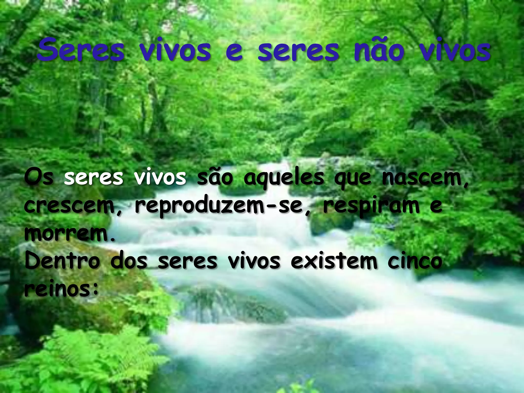Seres vivos e seres não vivos - Ana B. e Matilde | PPT | Download Gratuito