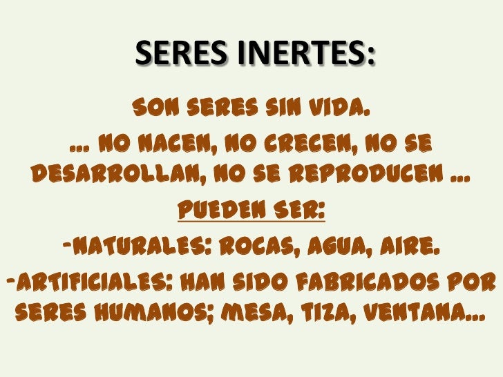 Seres Vivos Y No Vivos