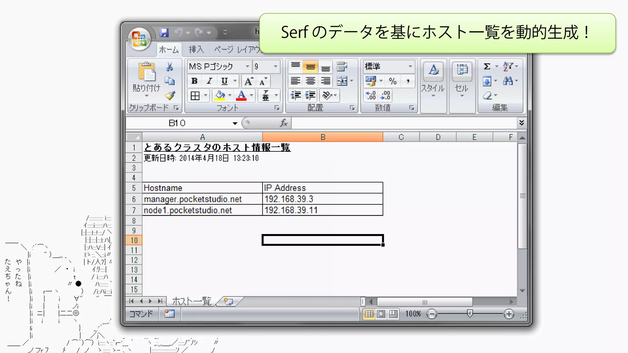 Serf のデータを基にホスト一覧を動的生成！
 