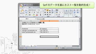 Serf のデータを基にホスト一覧を動的生成！
 