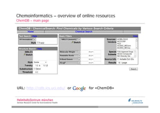 Online Chemical Database with Modelling Environment | PDF