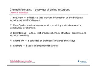 Online Chemical Database with Modelling Environment | PDF