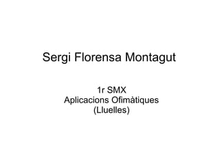 Sergi Florensa Montagut
1r SMX
Aplicacions Ofimàtiques
(Lluelles)
 