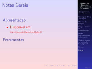 Interdidatica-09 - Blogues Educativos