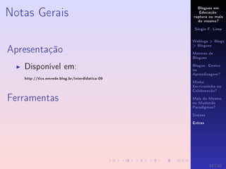 Interdidatica-09 - Blogues Educativos