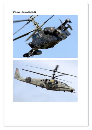 2º Lugar: Kamov Ka-50/52
 