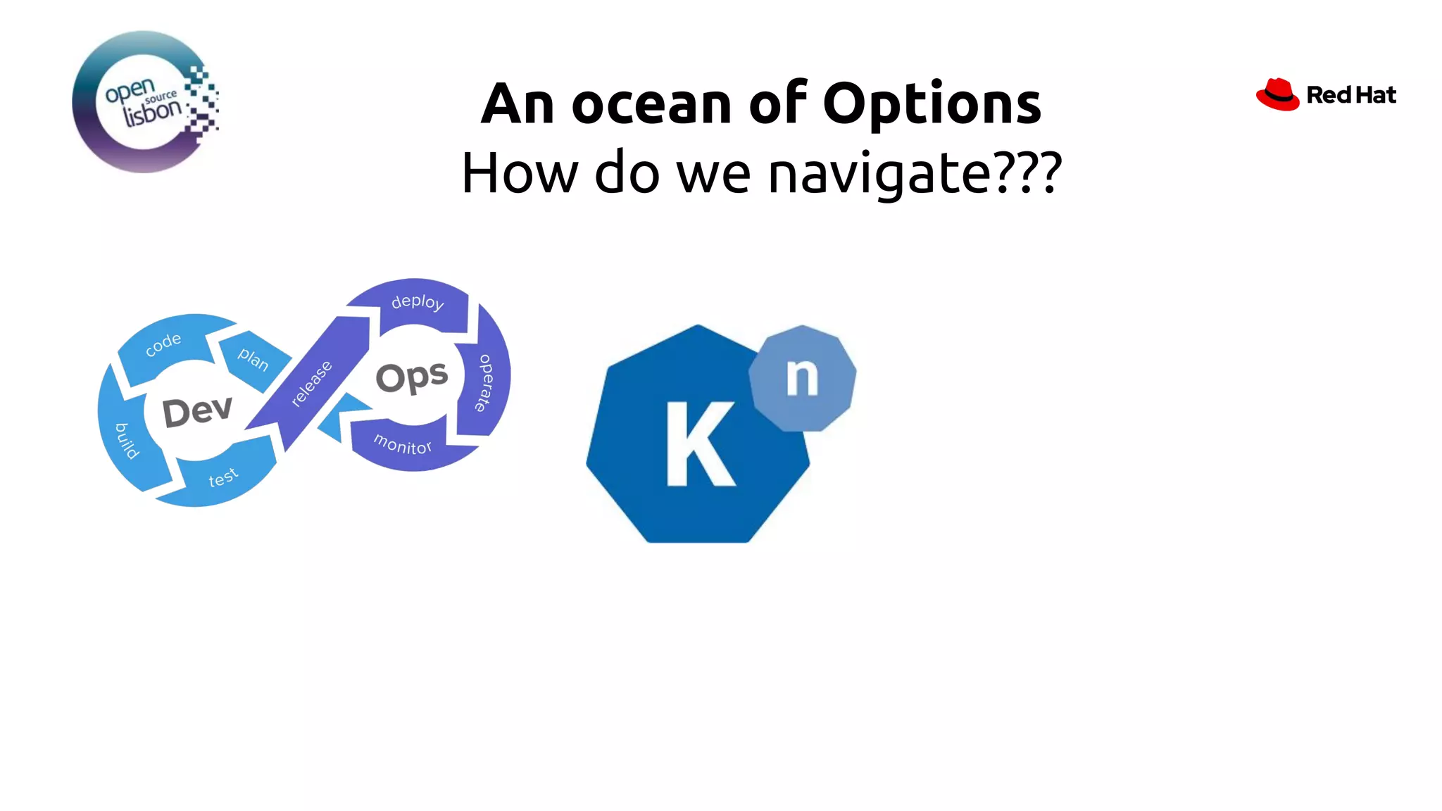 An ocean of Options
How do we navigate???
 