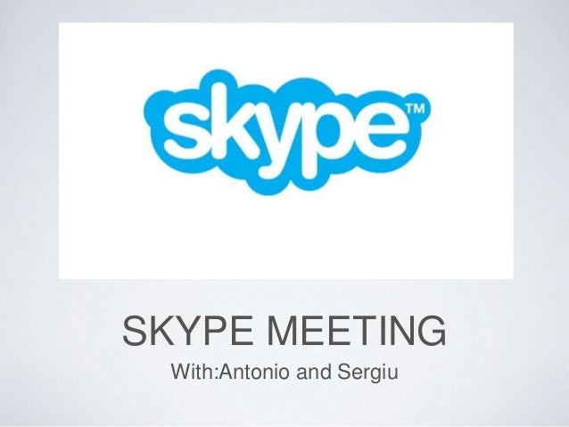 Sergiu and Antonio's presentation