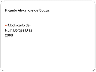 Ricardo Alexandre de Souza



 Modificado de
Ruth Borges Dias
2008
 