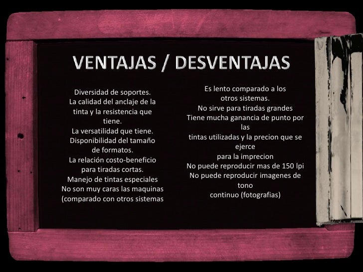Resultado de imagen para ventajas y desventajas de la serigrafia