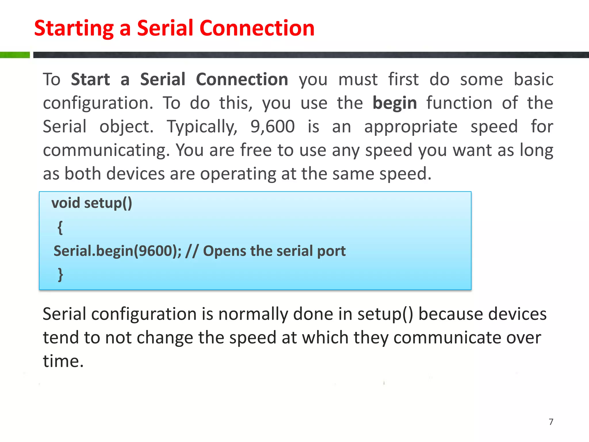 Arduino- Serial communication | PDF