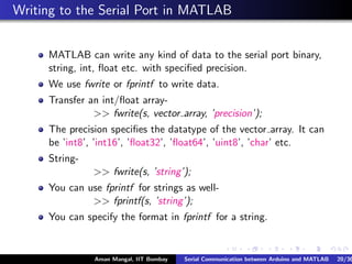 Matlab Serial Port Gui Serial comm matlab | PDF