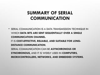Comprehensive Overview of Serial Communication: Modes, Types, and ...