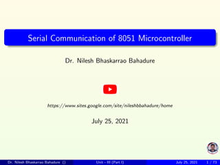 Serial communication of microcontroller 8051 | PDF