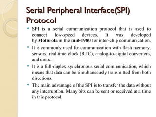 serial communication protocol RS 232 C and serial peripheral Interface ...