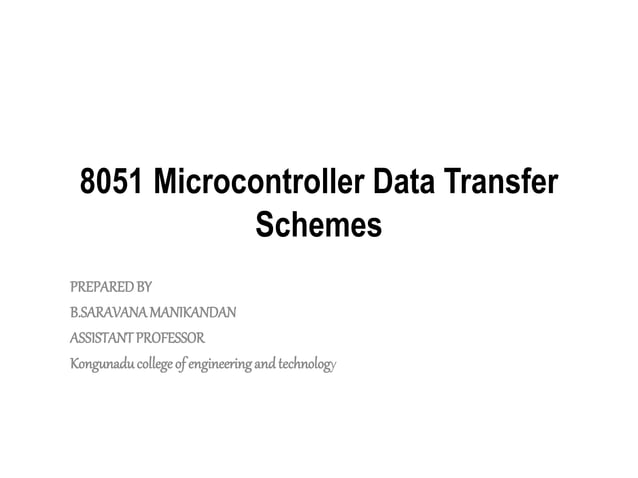 DATA TRANSFER SCHEMES OF 8085 | PPTX