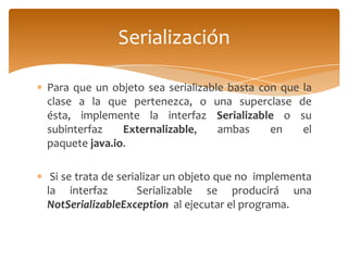 Serialización de objetos en java | PPTX