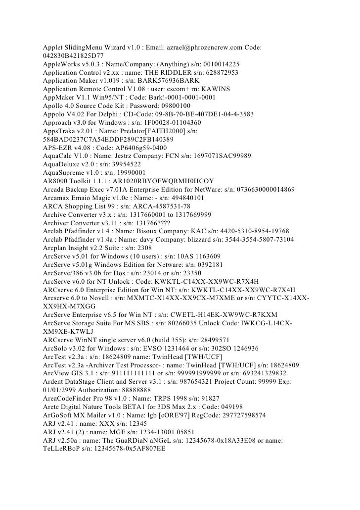 3Mouse v1.0 for Win95/NT serial key or number 3Mouse v1.0 for Win95/NT serial key or number